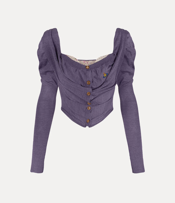 Vivienne Westwood Purple Bea Corset Cardi Blouse In J402 Lavender