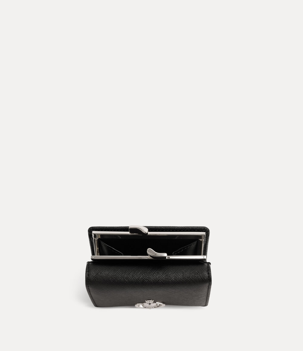 Vivienne Westwood Small Frame Wallet in Black, view 5
