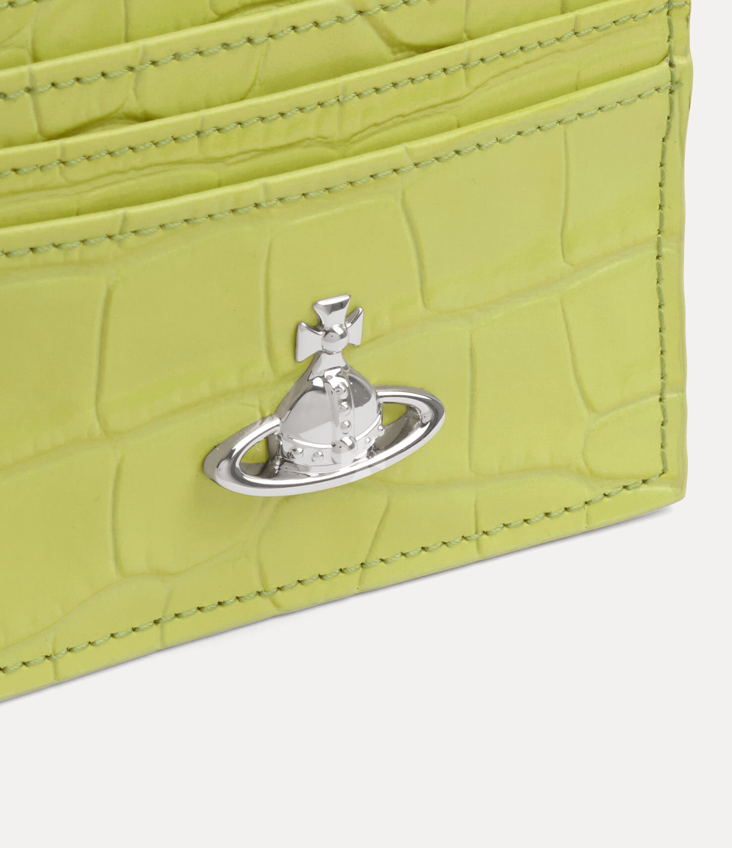 Vivienne Westwood 名刺入れ グリーン×イエロー Flat Card Holder in LIME-GREEN | Vivienne Westwood®