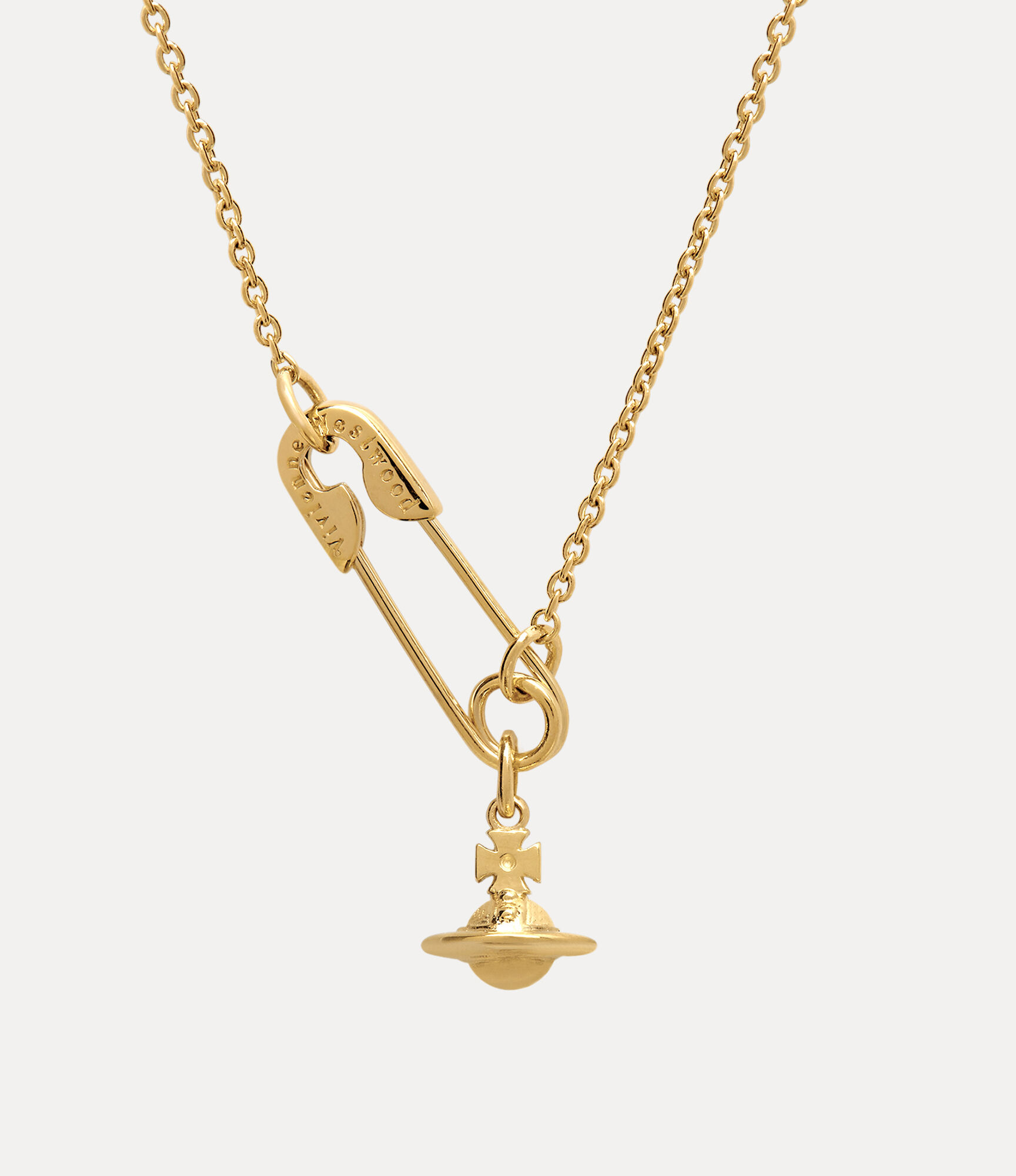 Safety Pin Pendant Necklace
