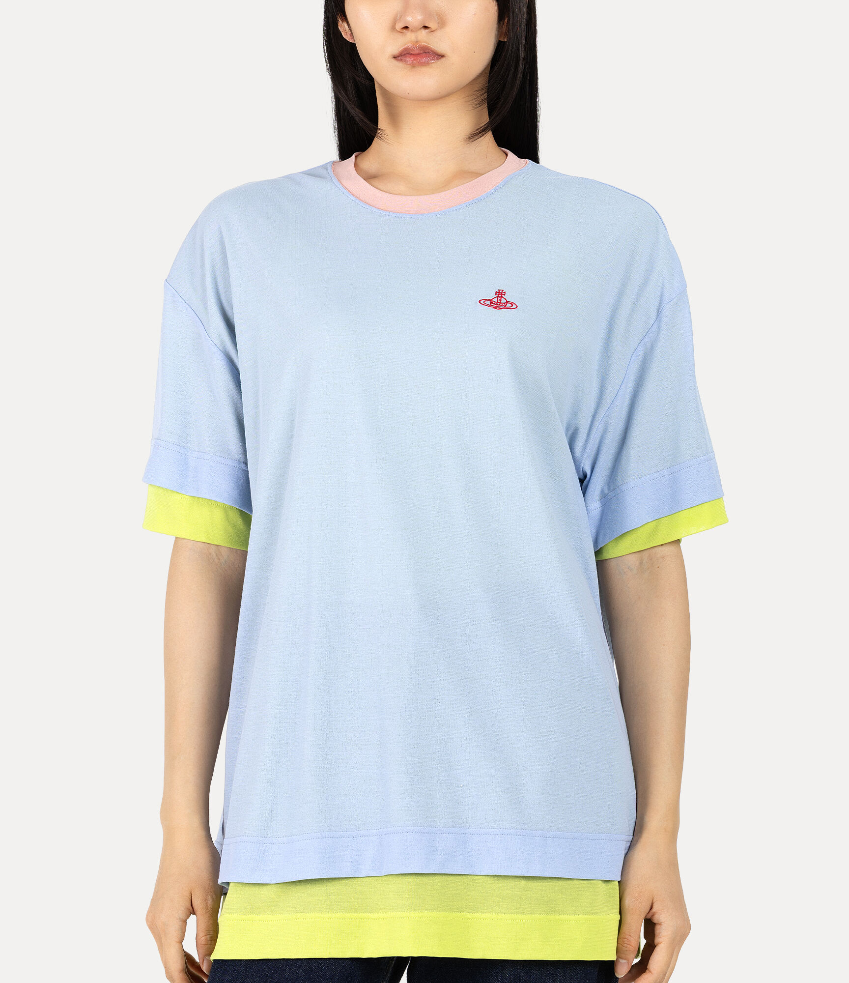 Sheer Dry Cotton Layered t-shirt  large image number 4
