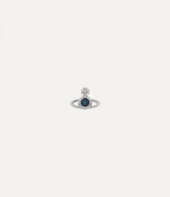 Vivienne Westwood Nano Solitaire Single Stud In Platinum-montana-crystal