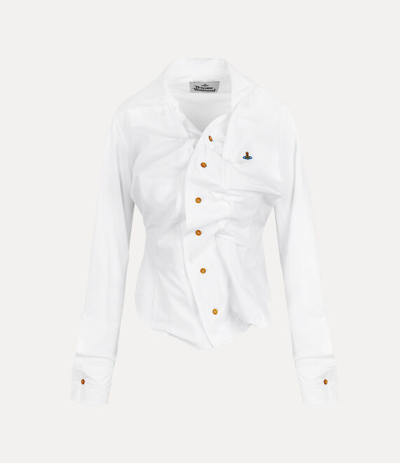 Shop Vivienne Westwood Drunken Shirt In White