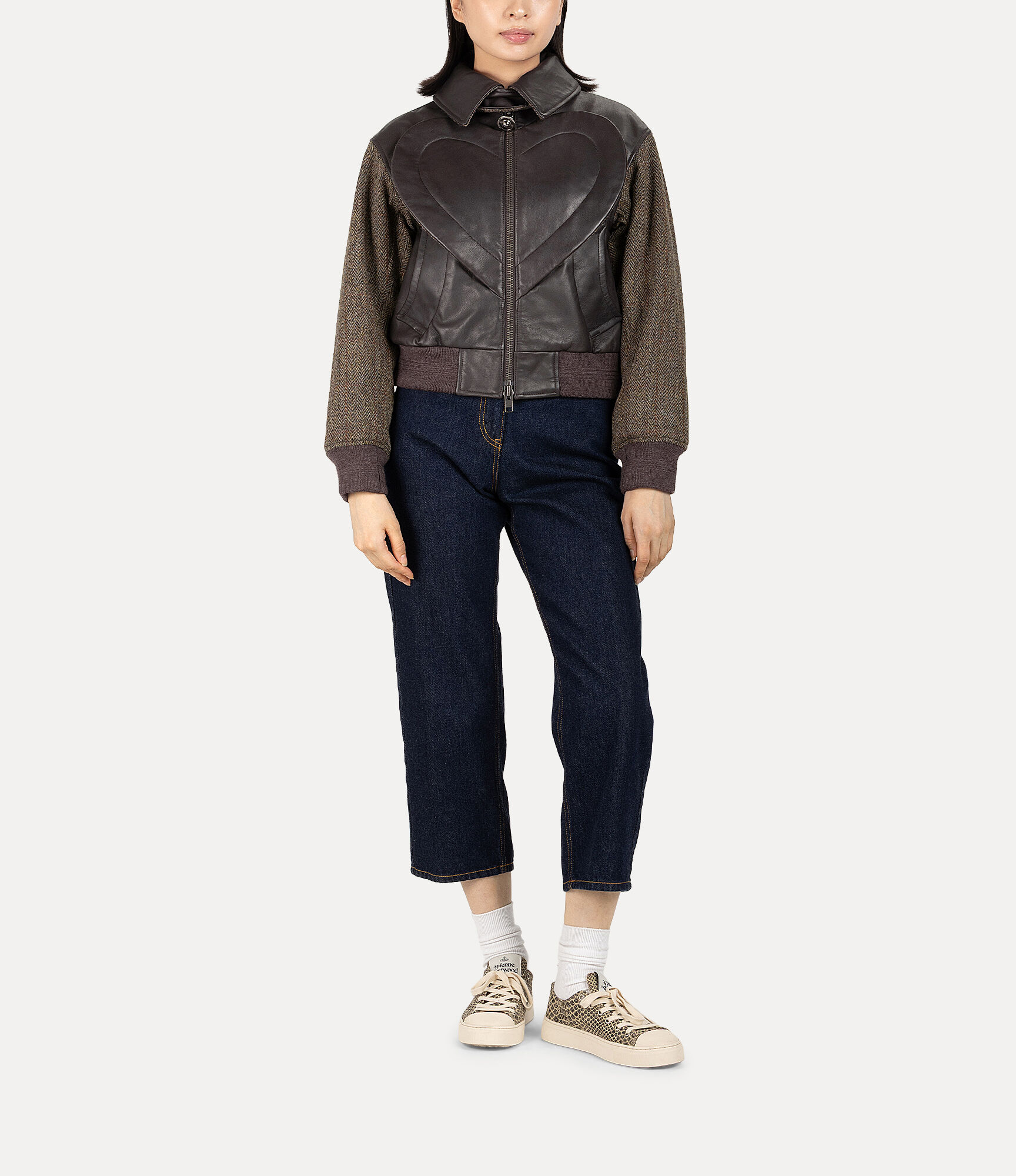 Sheep Leather Harris Tweed Love Blouson  large image number 2