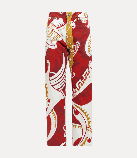 Shop Andreas Kronthaler Ranch Jeans In Bizarre-print-white