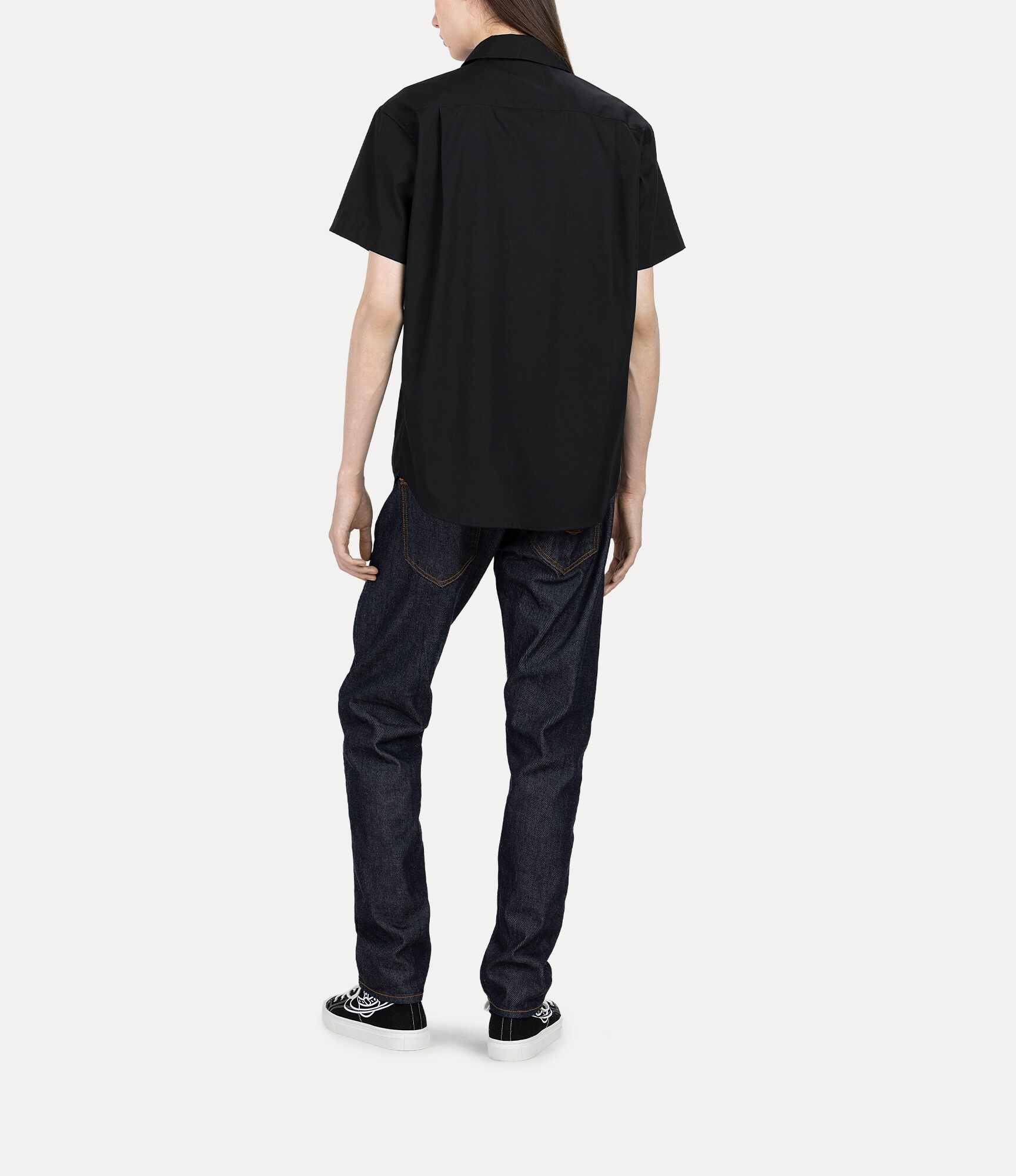 Peek Orb Pocket Short Sleeve Relax Shirt in BLACK | Vivienne Westwood®