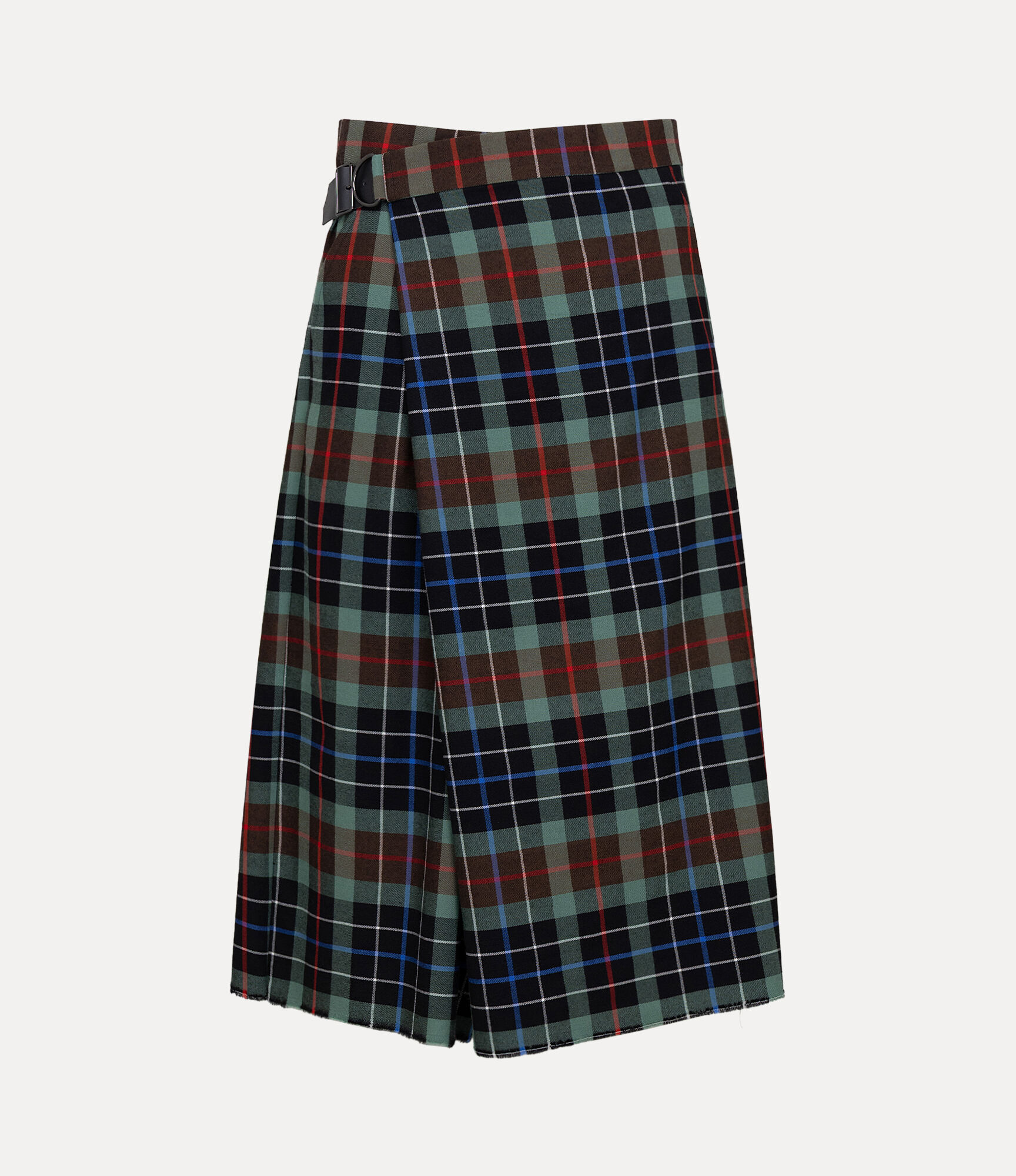 Tartan Check Cut Off Belt Trouser