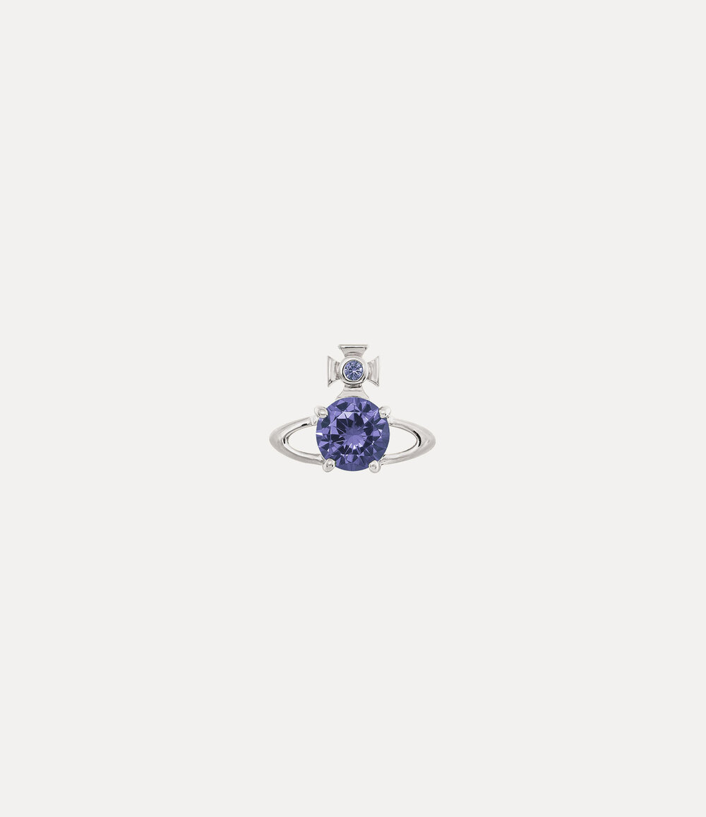Vivienne Westwood Man. Reina Single Stud -Platinum-lavender-cz -Platinum-lavender-cz in platinum lavender cz