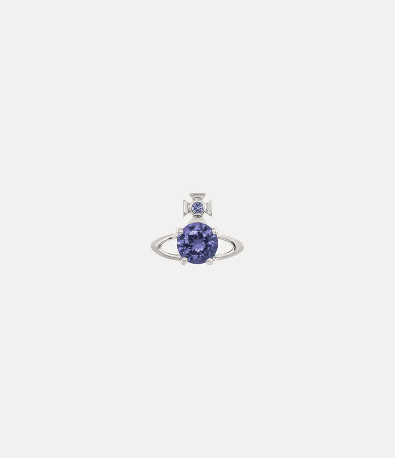 Vivienne Westwood Man. Reina Single Stud -Platinum-lavender-cz -Platinum-lavender-cz