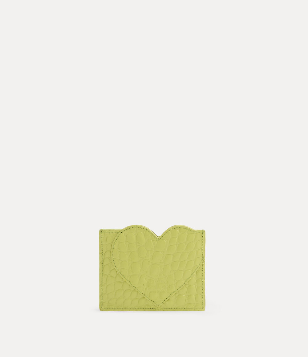 Vivienne Westwood Heart Card Holder in Lime Green, view 2