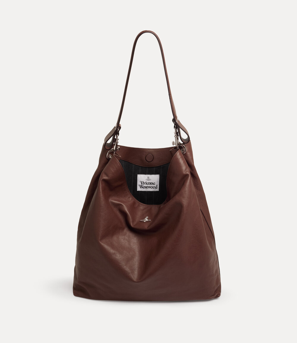 Vivienne Westwood Lottie Large Shoulder Bag in Chestnut, view 3
