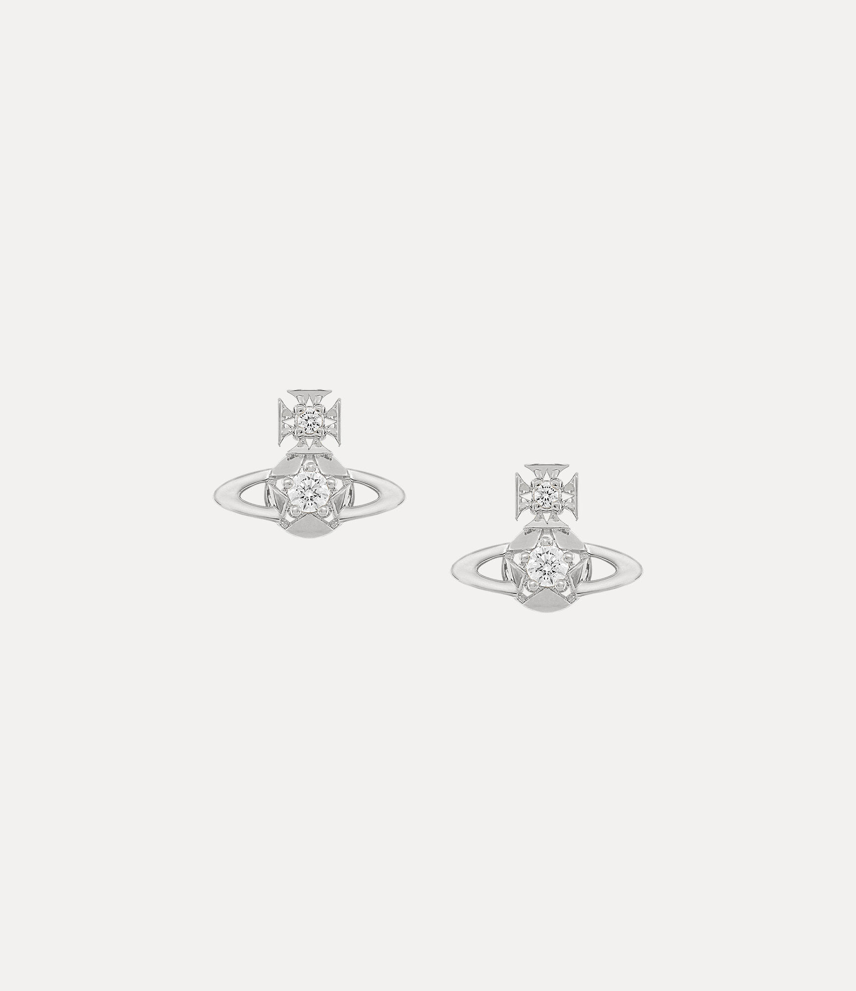 Vivienne Westwood Lee Orb Earrings Silver Cubic Zirconia Women