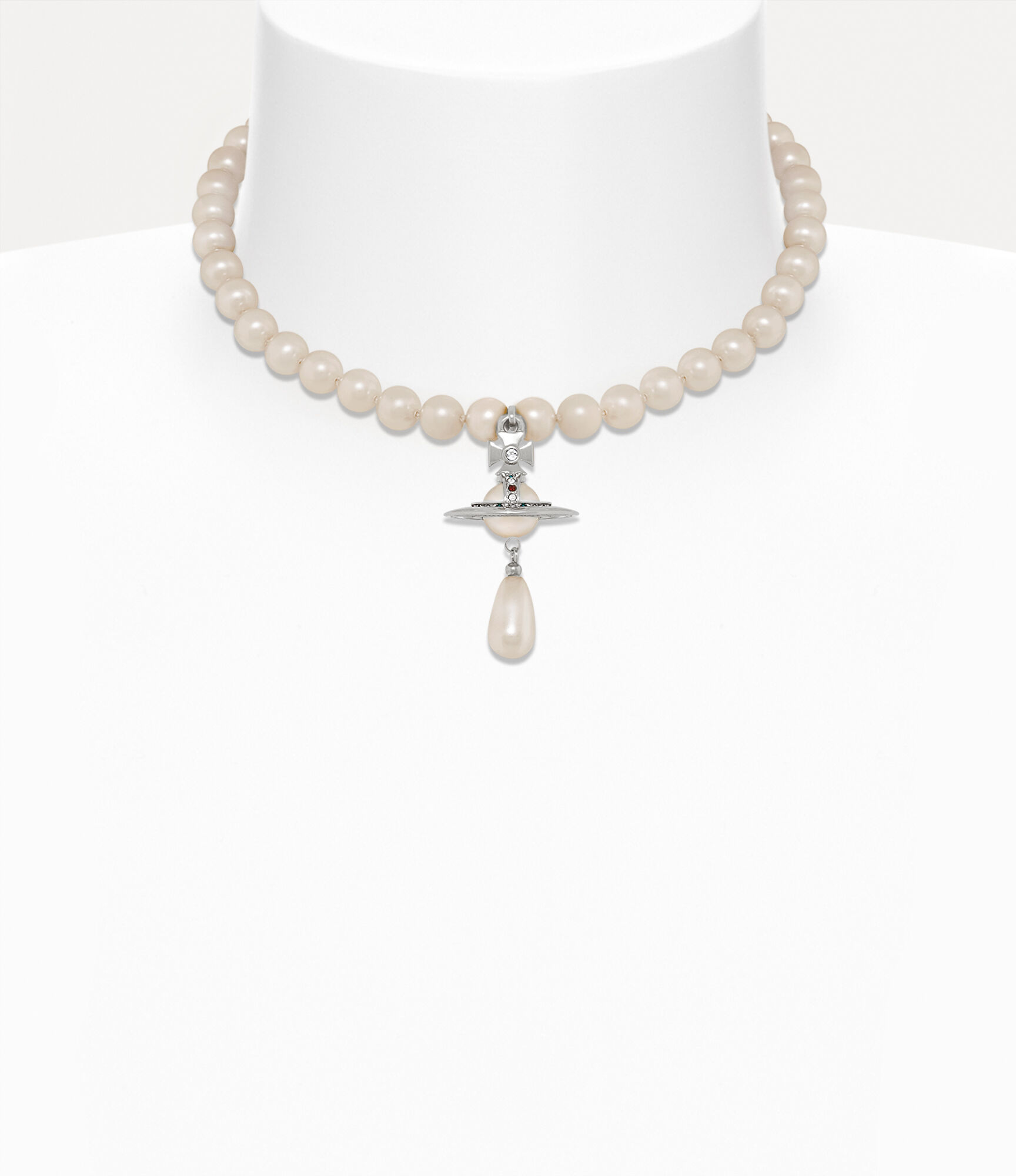 Gold Finish Kundan Polki & Pearl Drop Choker Necklace Set Design by Namasya  at Pernia's Pop Up Shop 2024