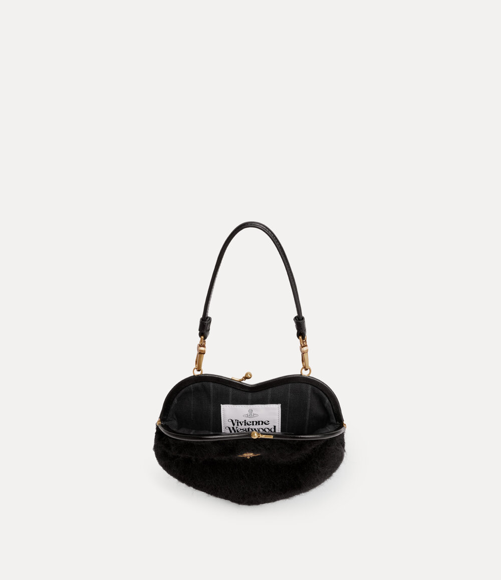 Vivienne Westwood Belle Heart Frame Purse in Black, view 5