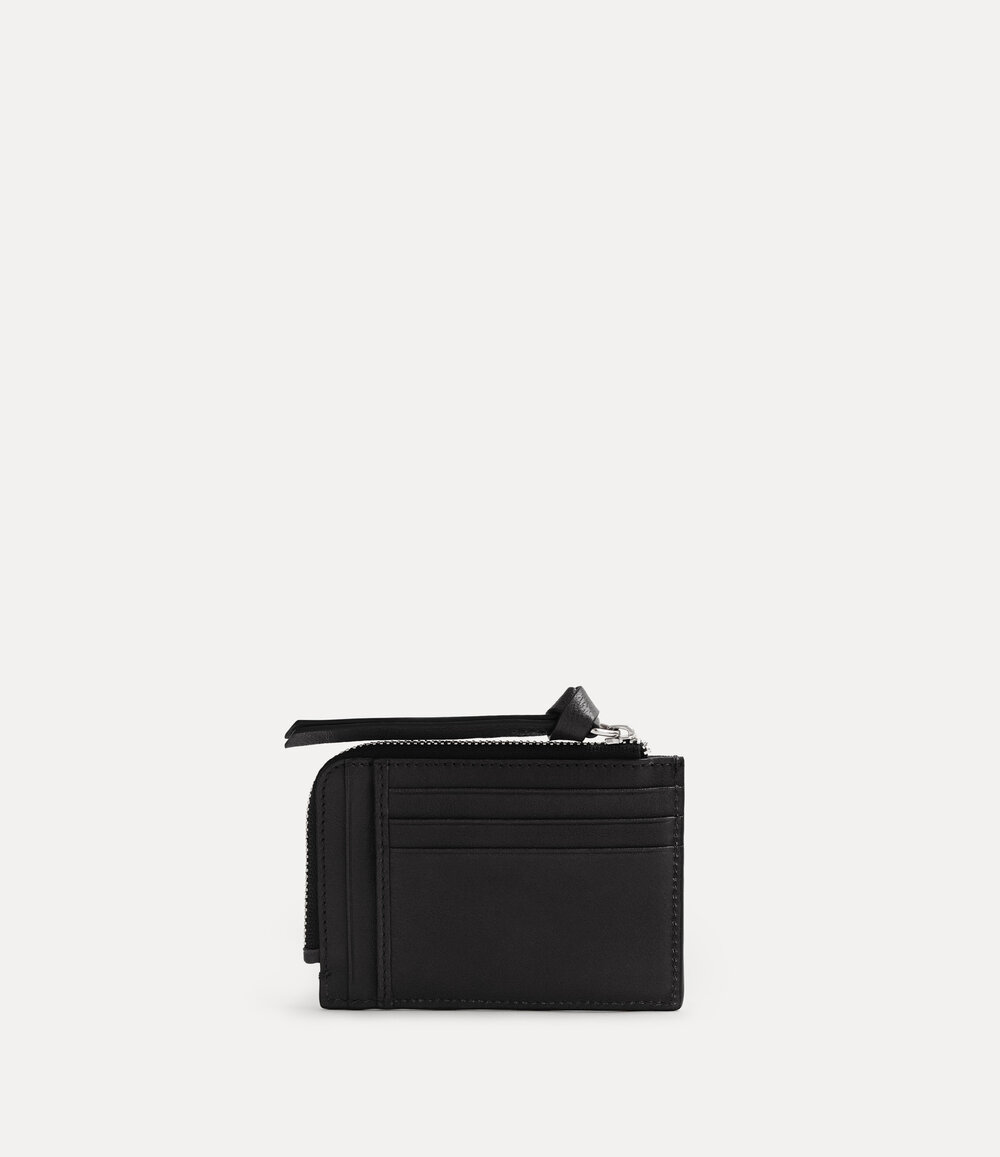 Vivienne Westwood Card Holder with Zip in Black, view 2