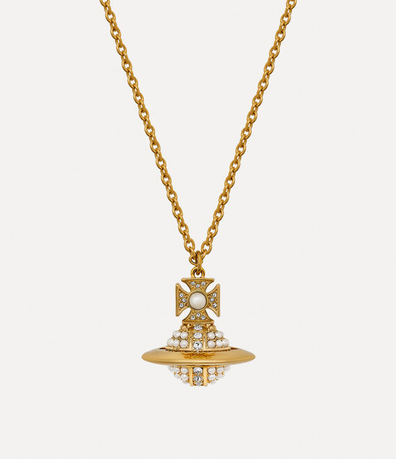Luzia Pendant in GOLD-CRYSTAL-Crystal-CREAM-Pearl | Vivienne Westwood®