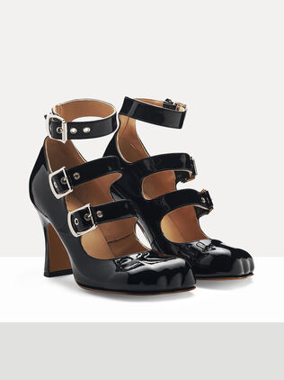 Animal Toe Three-Strap Shoe