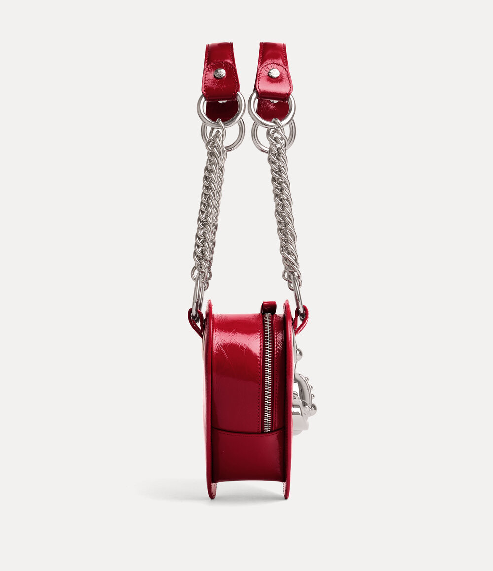 Vivienne Westwood Juliet Heart Chain Bag in Red, view 5