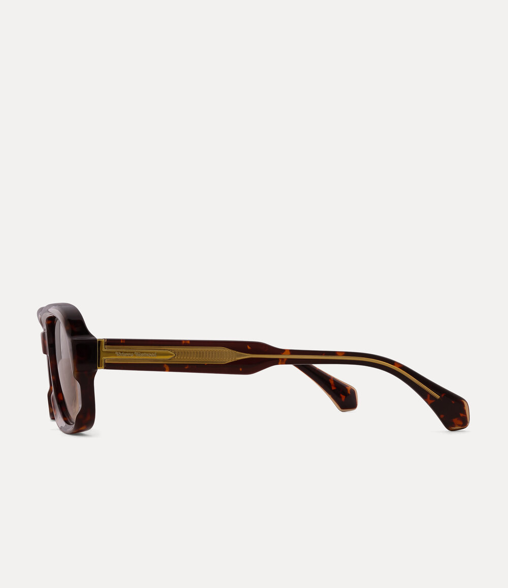 Vivienne Westwood Claude Sunglasses in Brown, view 3
