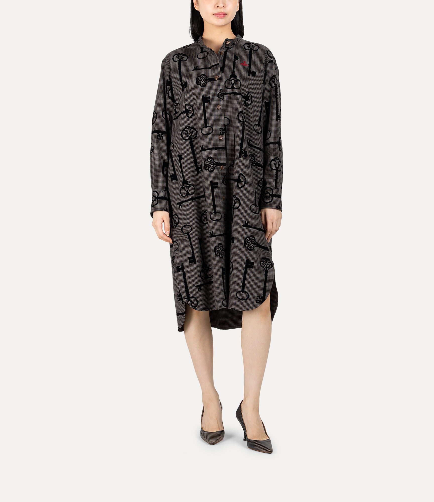 Key Flock Print Shirt Dress  large image number 4