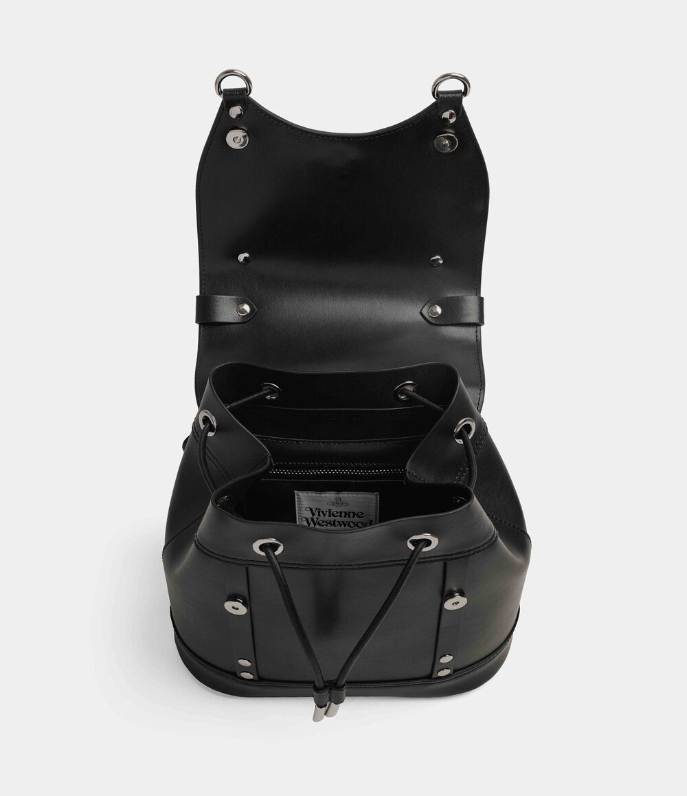 Vivienne Westwood Max Small Backpack in Black, view 3