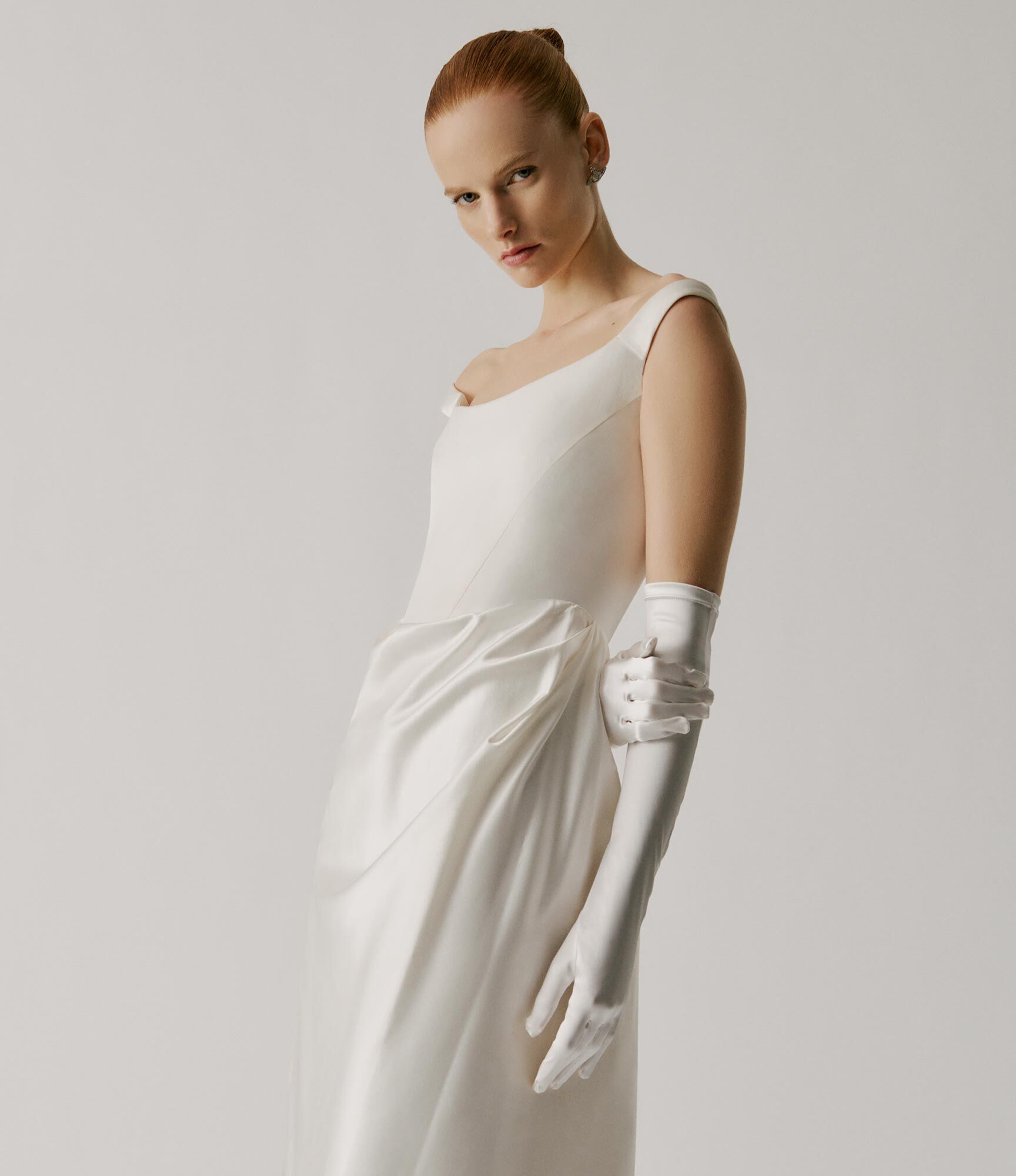 Classic Satin Opera Gloves 32cm   large image number 3