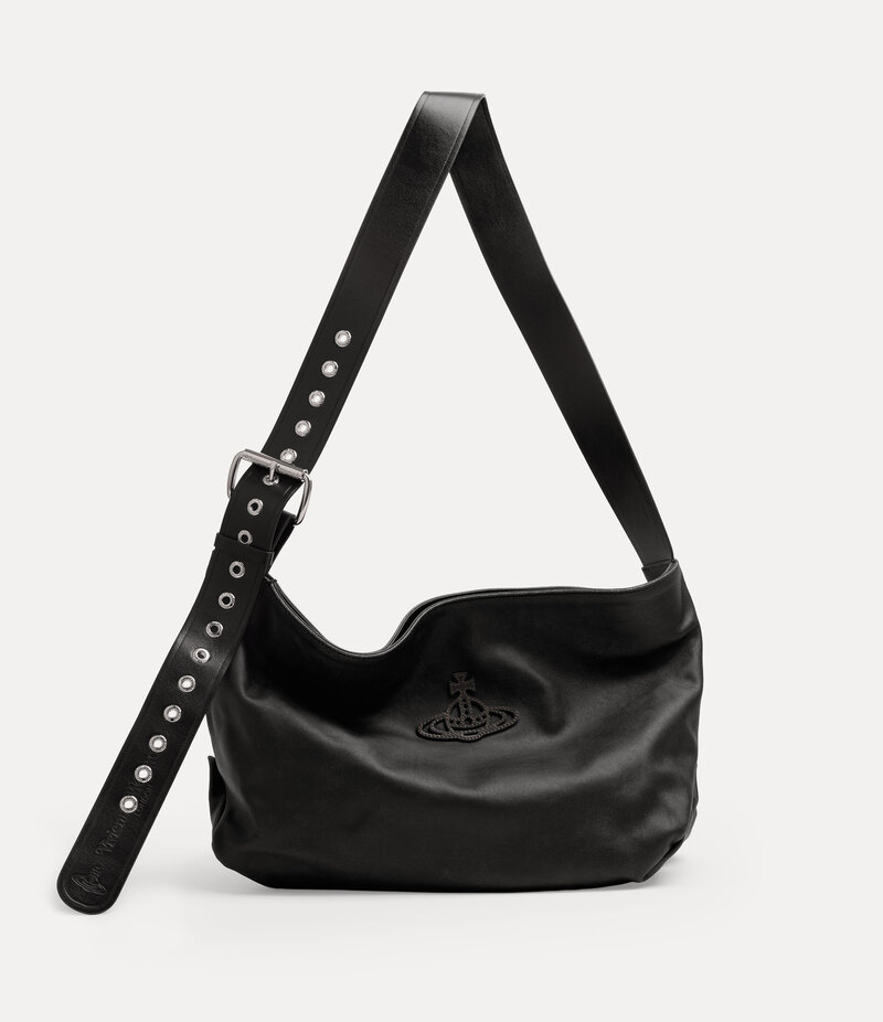 Vivienne Westwood Maxime Medium Shoulder Bag in Off Black