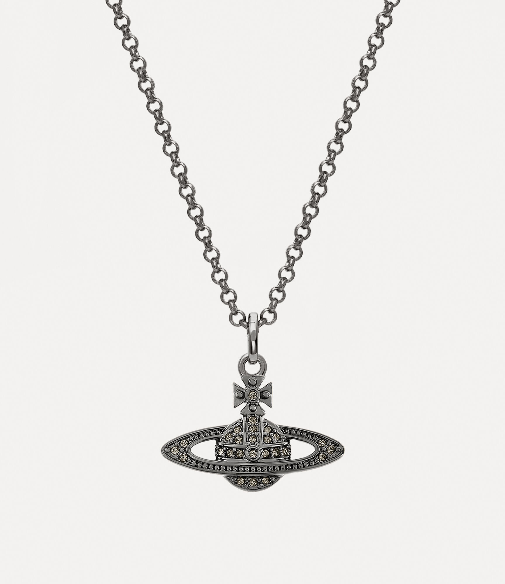 Mini Bas Relief ペンダントネックレス - ルテニウム、ブラック