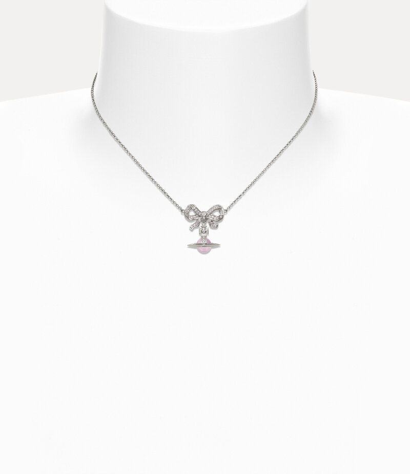 Vivienne Westwood Octavie Choker in Platinum Pink Pink Cz