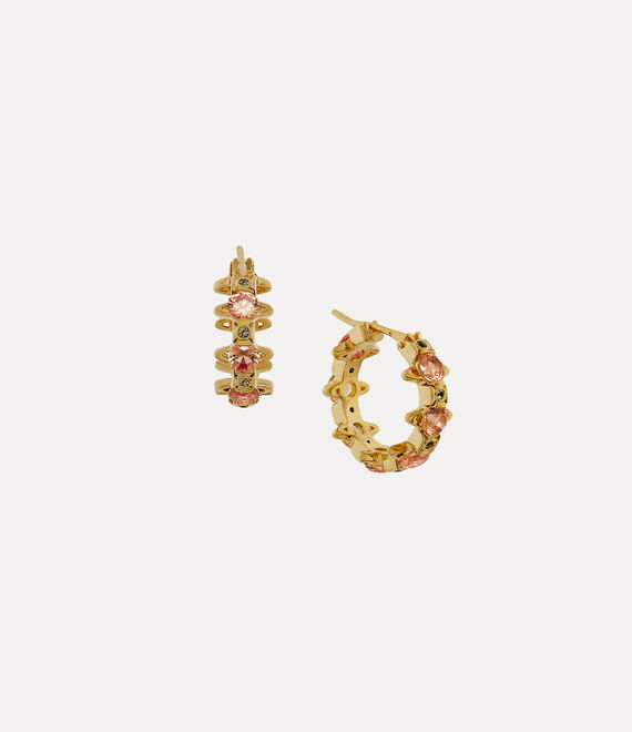 Shop Vivienne Westwood Warwick Earrings In Gold-dark-champagne-cz