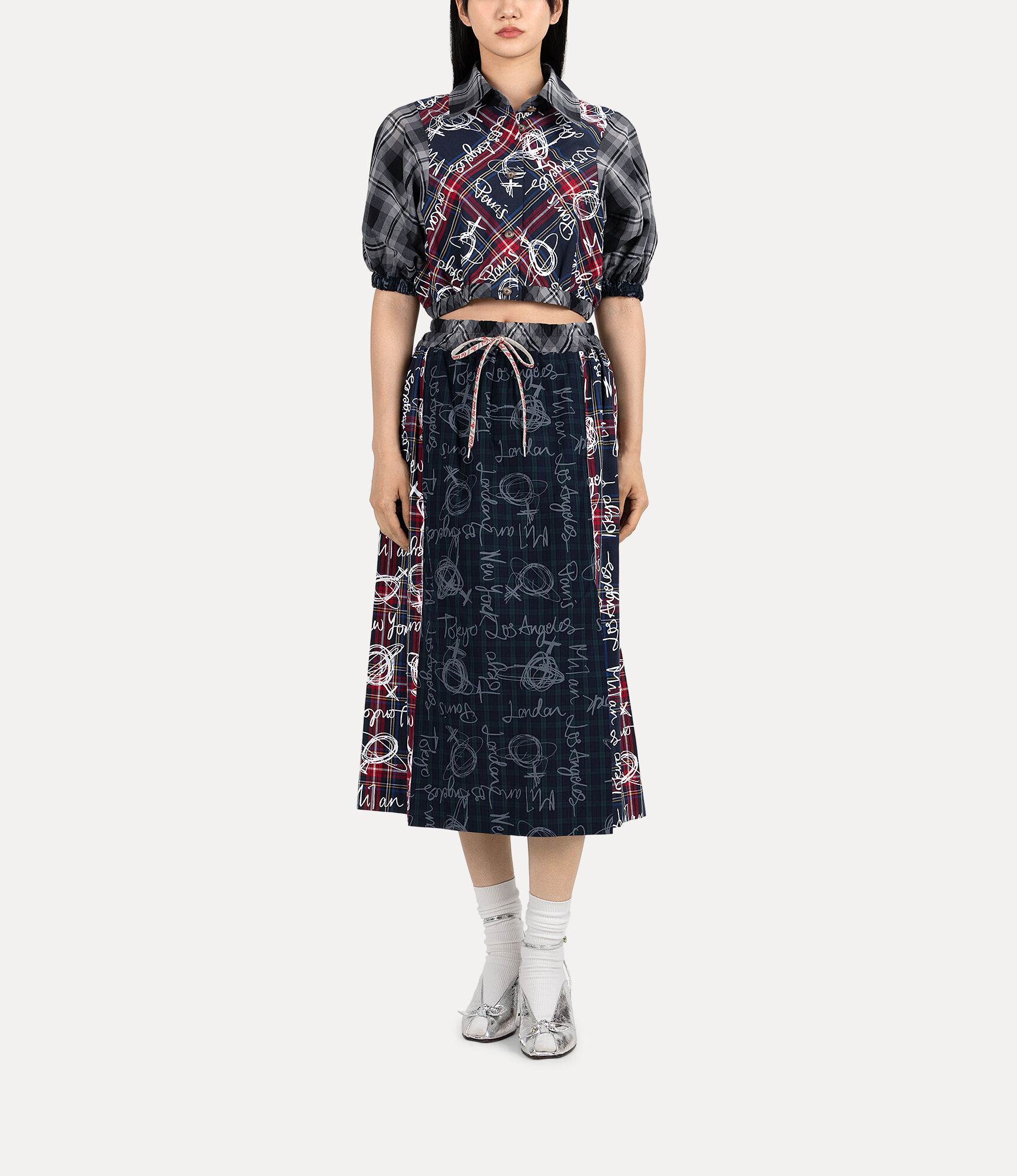 Little Cities Check Skirt  large image number 2