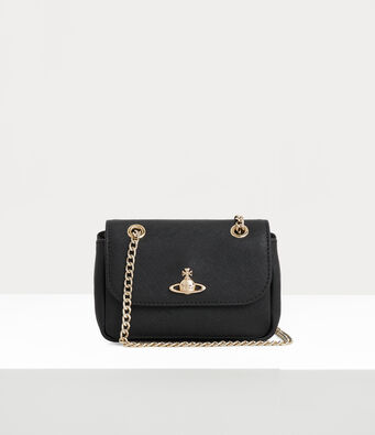 Saffiano small purse with chain