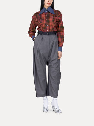 Check Bird Collar Shirt
