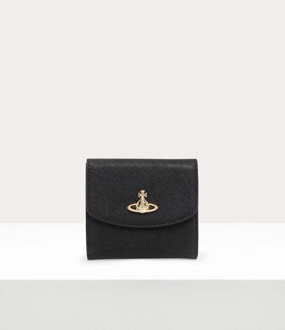 Vivienne Westwood Saffiano Small Wallet In Black