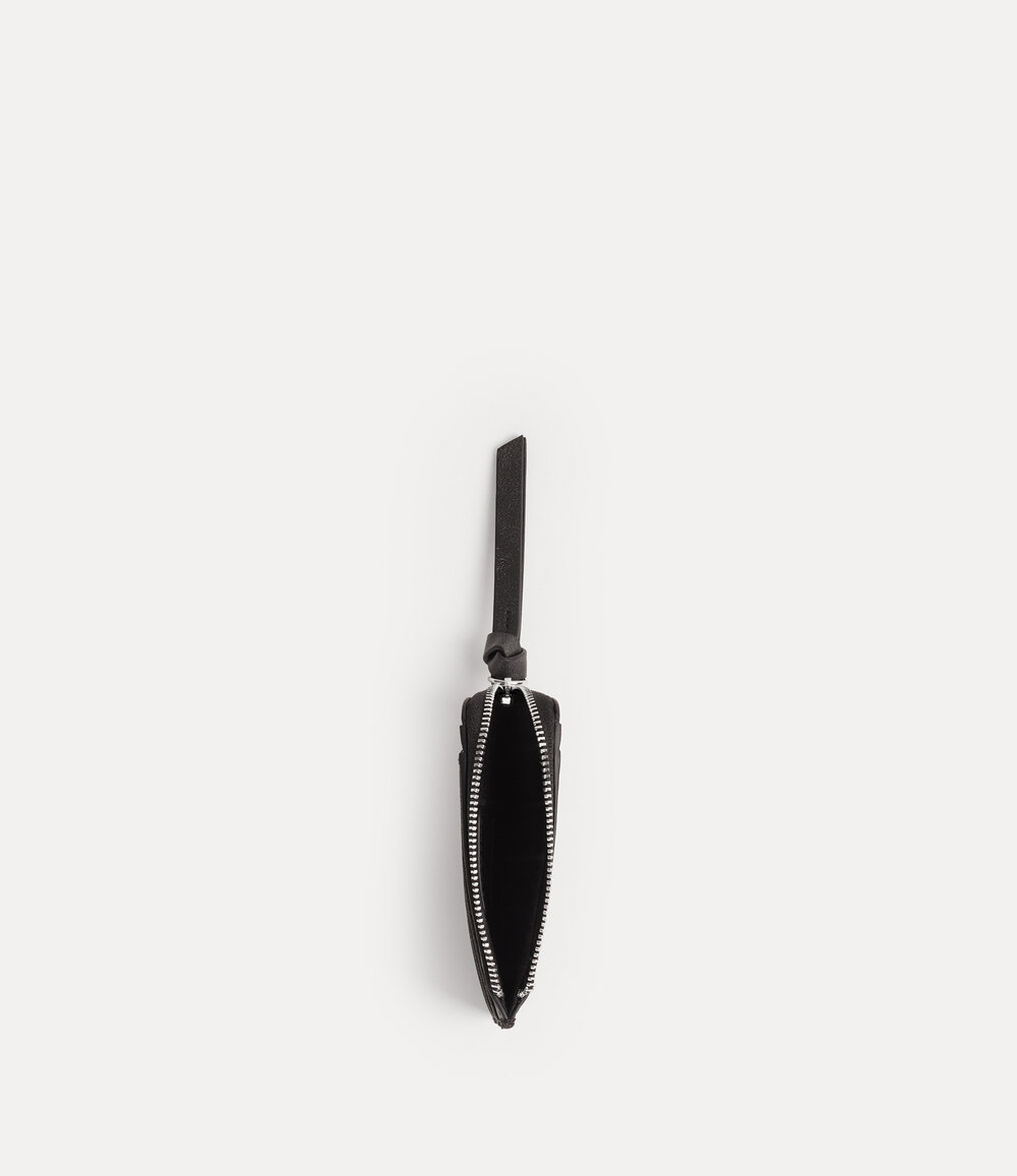Vivienne Westwood Card Holder with Zip in Off Black, view 4