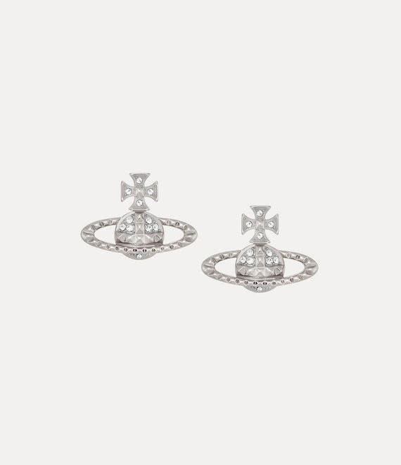 Vivienne Westwood Mayfair Bas Relief Earrings Rhodium-crystal-crystal Rhodium-crystal-crystal Women
