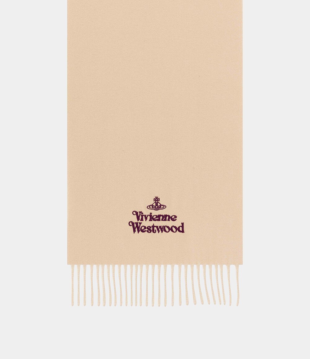Vivienne Westwood Embroidered Scarf in Beige, view 2