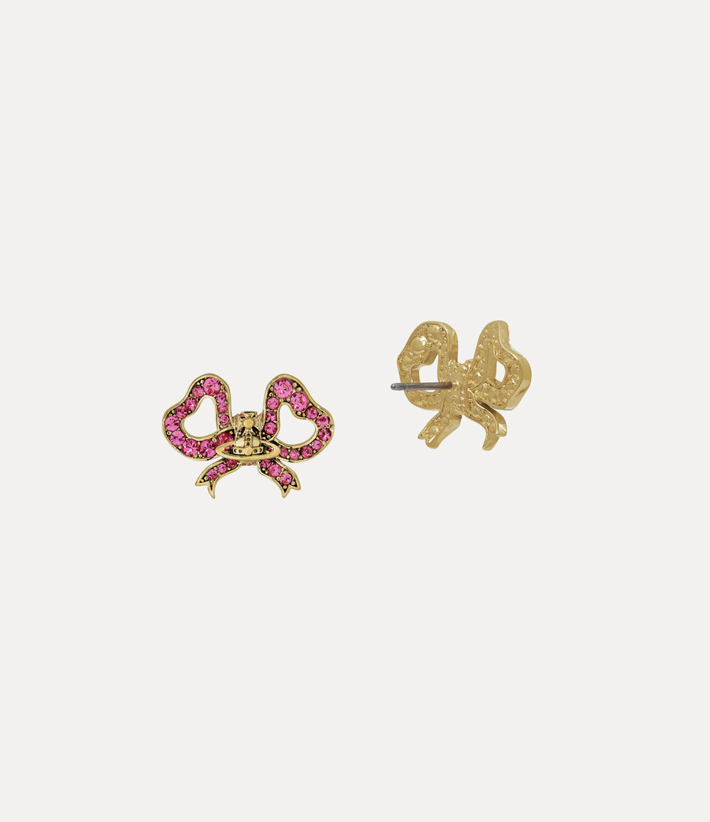Vivienne Westwood Rigoberta Earrings -Gold-rose-crystal -Gold-rose-crystal, view 2