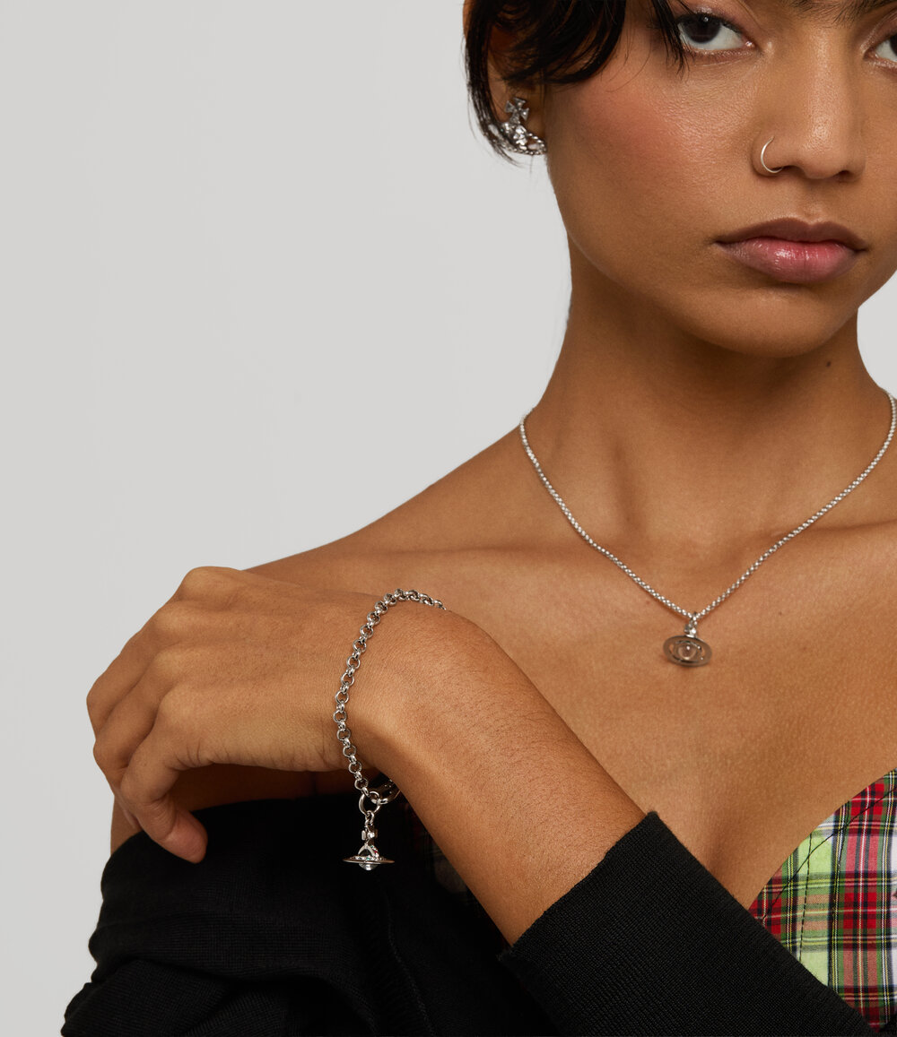 Vivienne Westwood New Petite Orb Bracelet in Silver, view 2