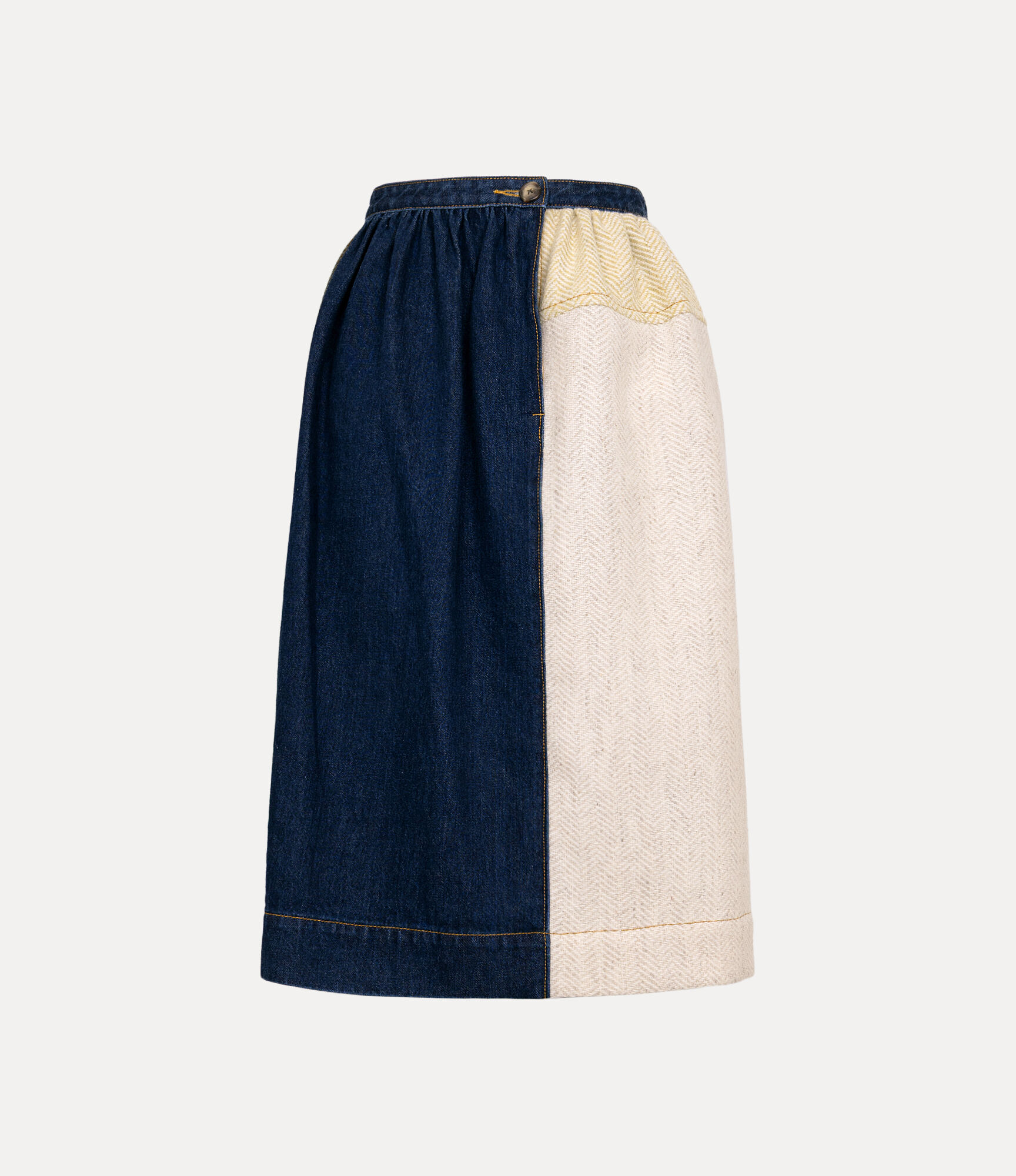 Harris Tweed Denim Tuck Skirt