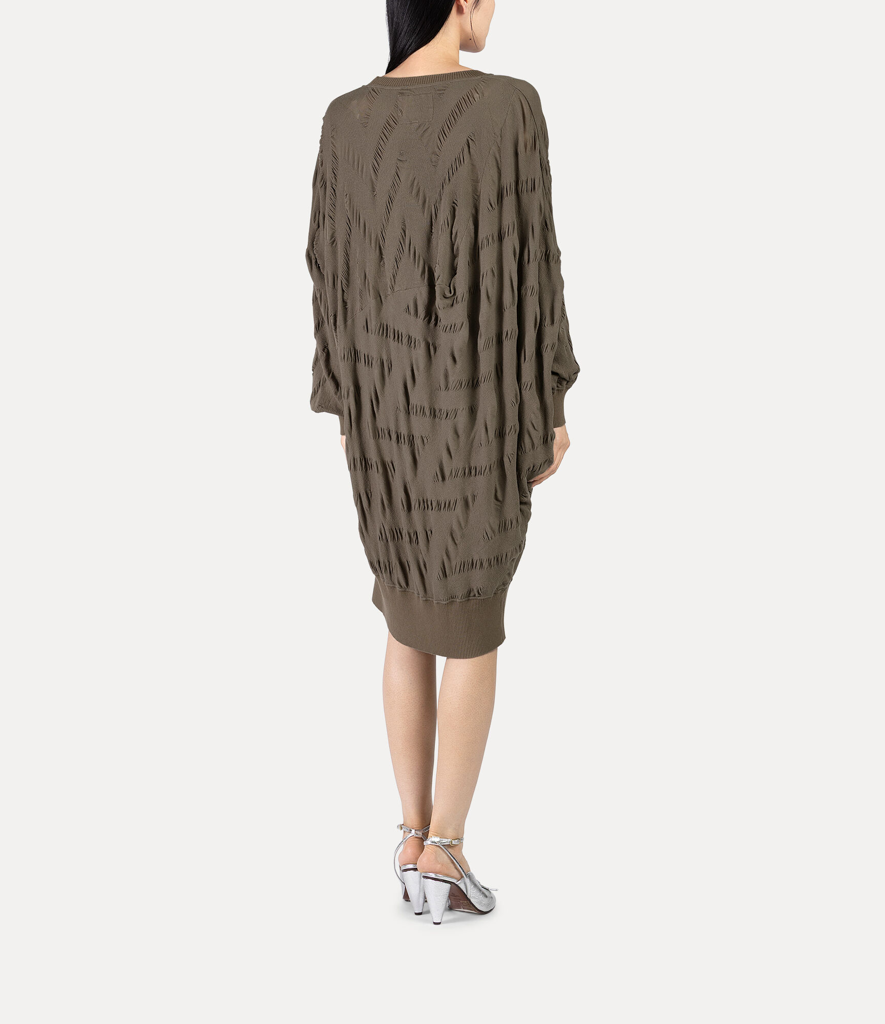 Zigzag See Through Drape Dress  large image number 3