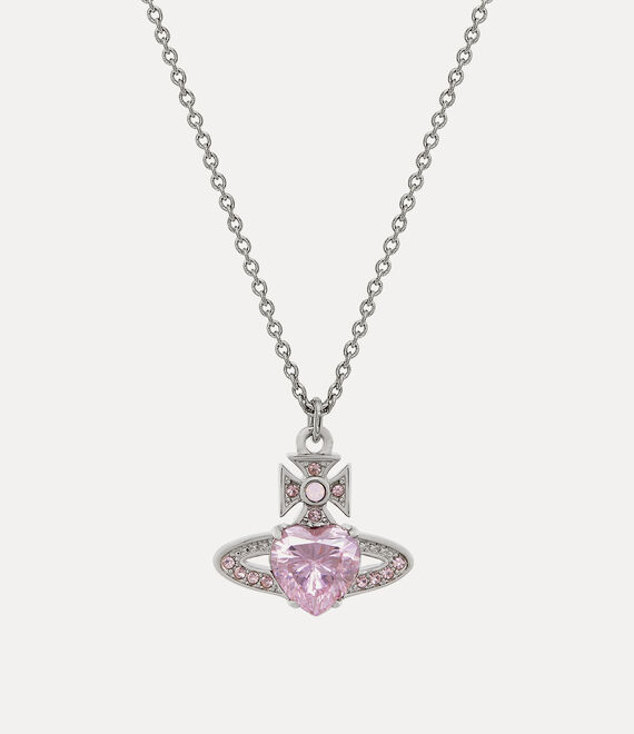 Shop Vivienne Westwood Ariella Pendant In Platinum-rose-opal-vintage-rose-cr