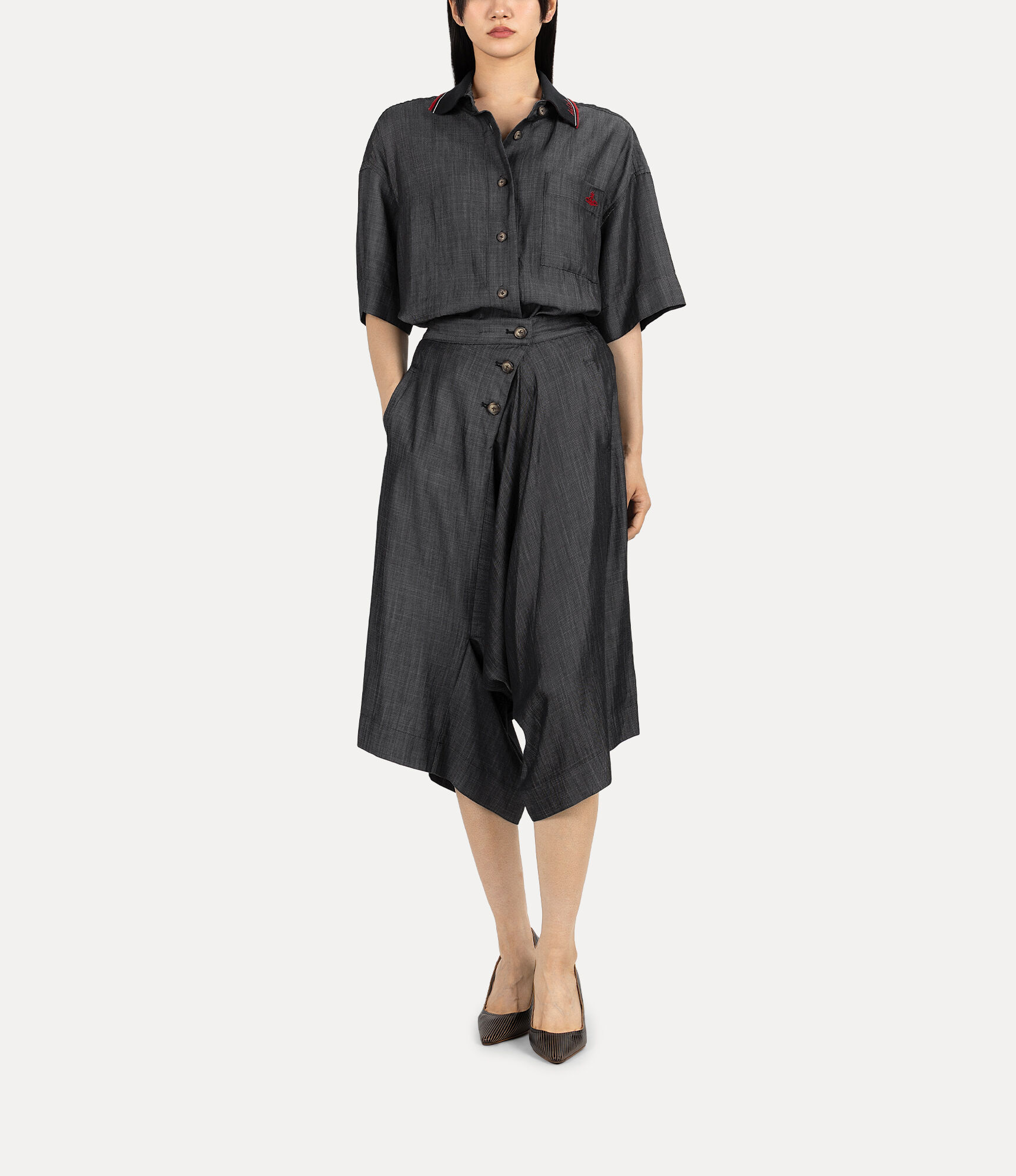 Tencel Denim Hakama Pants  large image number 2