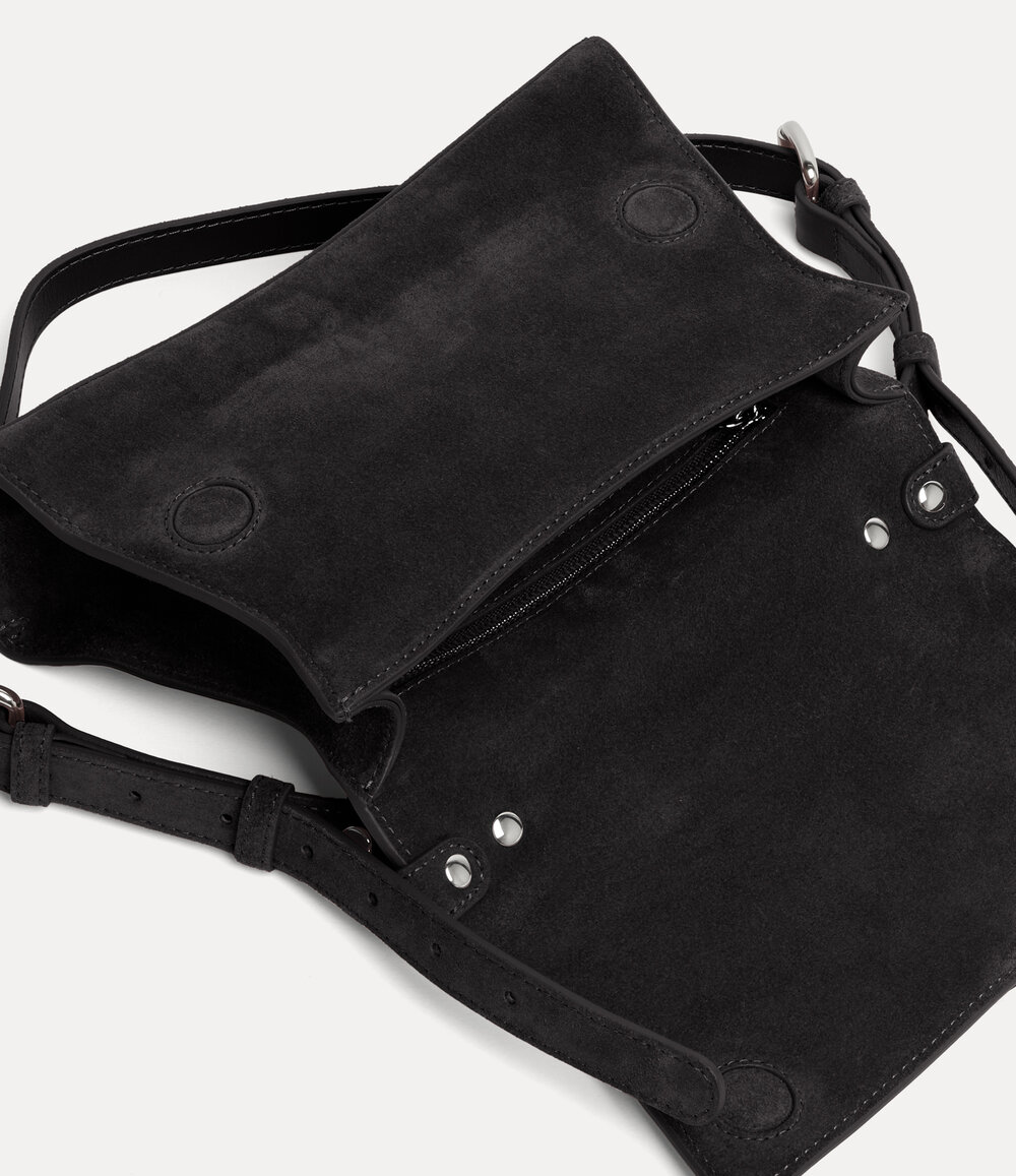 Vivienne Westwood Bianca Small Shoulder Bag in Black, view 3