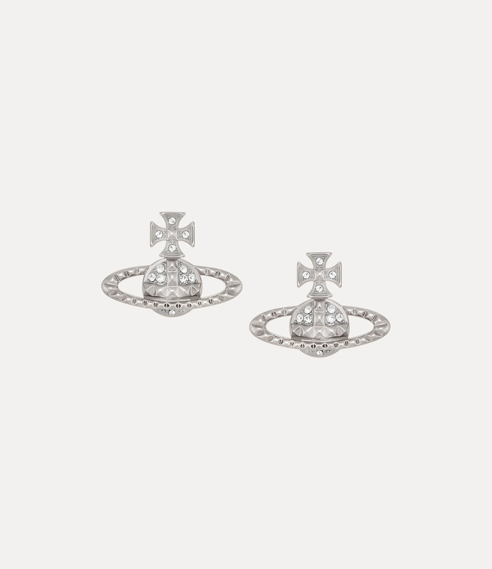 Vivienne Westwood Mayfair Bas Relief Earrings in silver