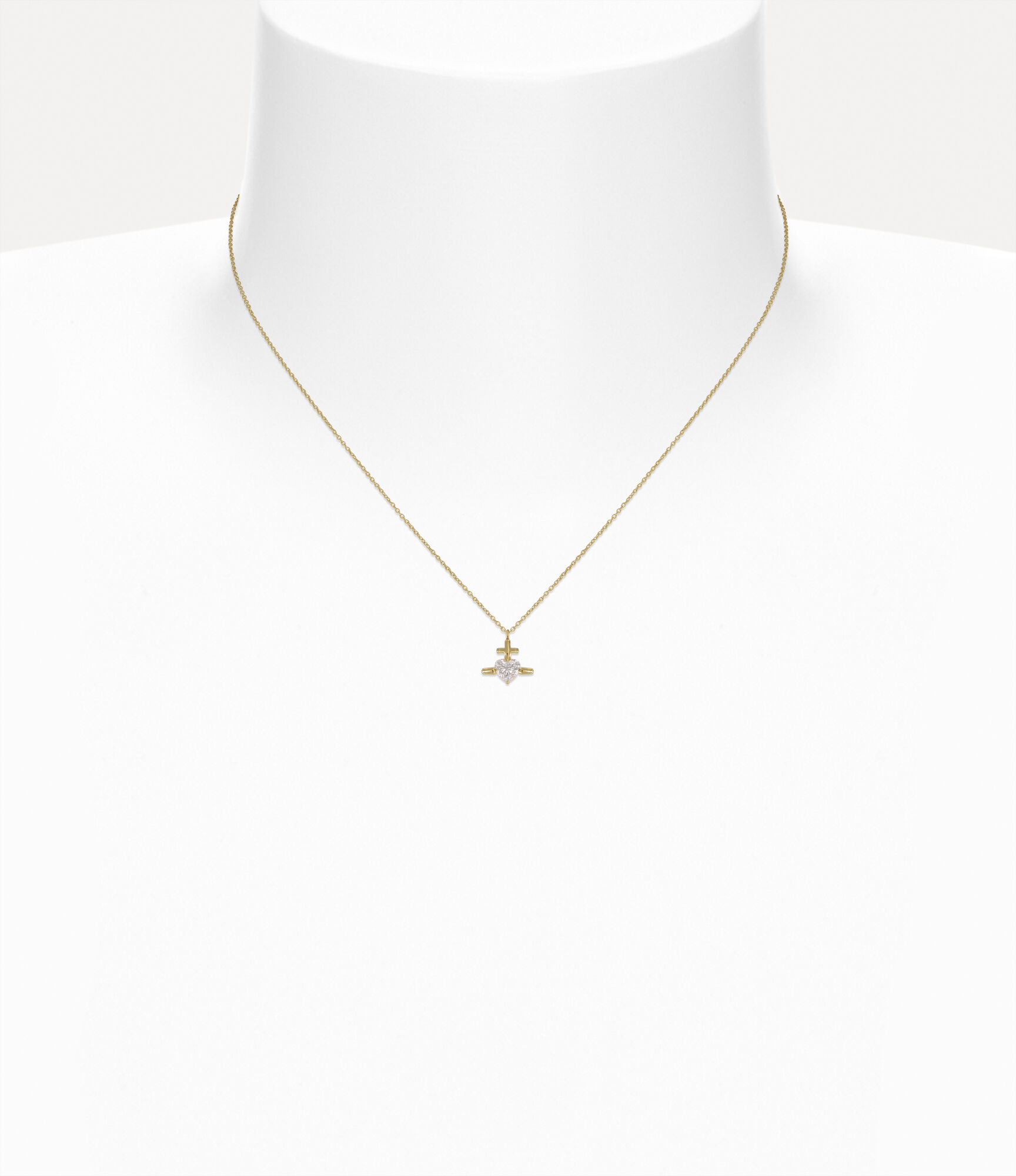 Valentine&rsquo;s Gold Heart Pendant Necklace  large image number 2