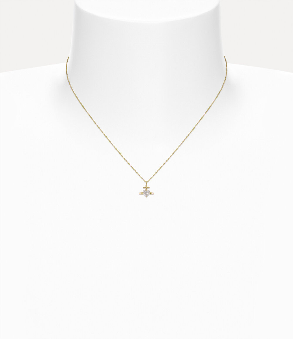 Vivienne Westwood Valentine's Gold Heart Pendant Necklace, view 2
