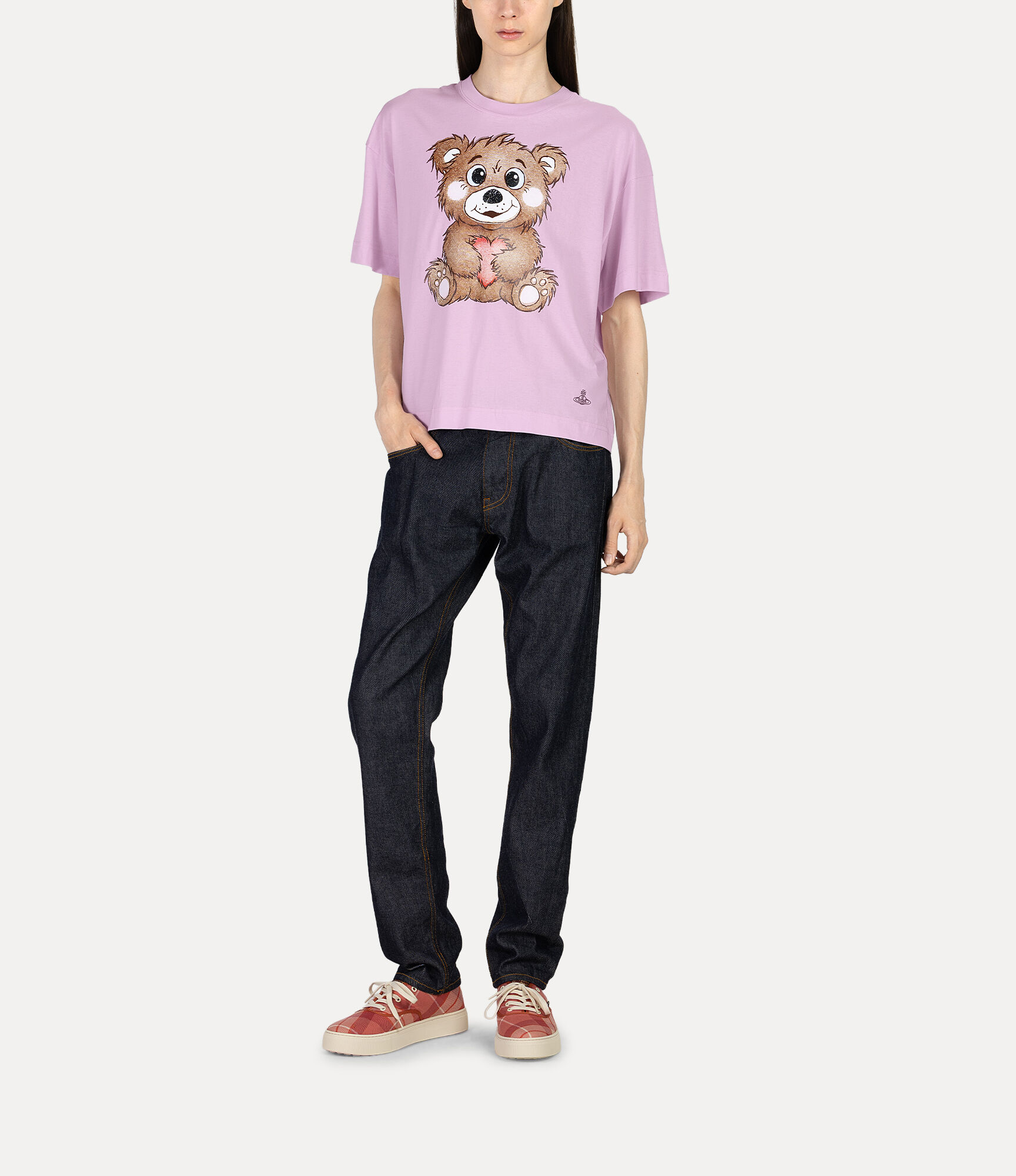 Halftone Bear Short T-shirt  large image number 2