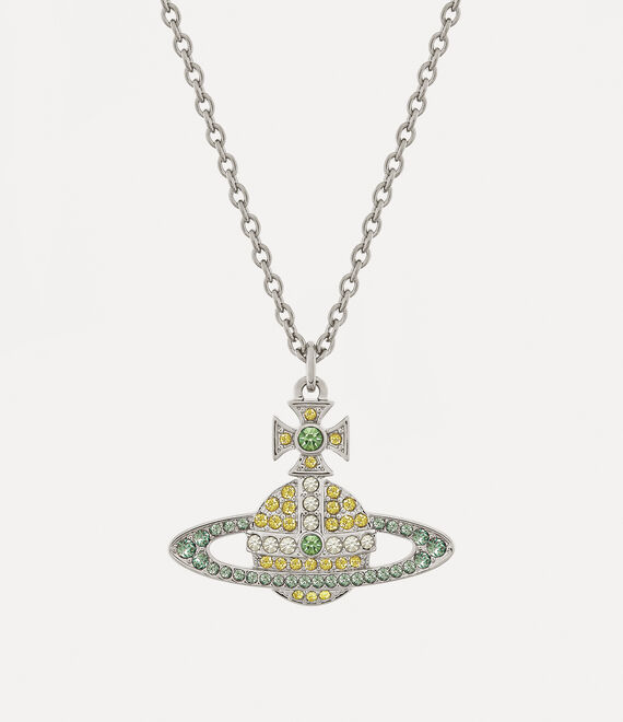 Kika Pendant Necklace in PLATINUM-TOPAZ-ERINITE-JONQUIL-PERIDOT-Crystal ...