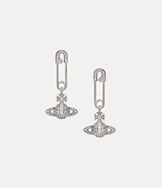 Vivienne Westwood Lucrece Earrings In Platinum-white-cz